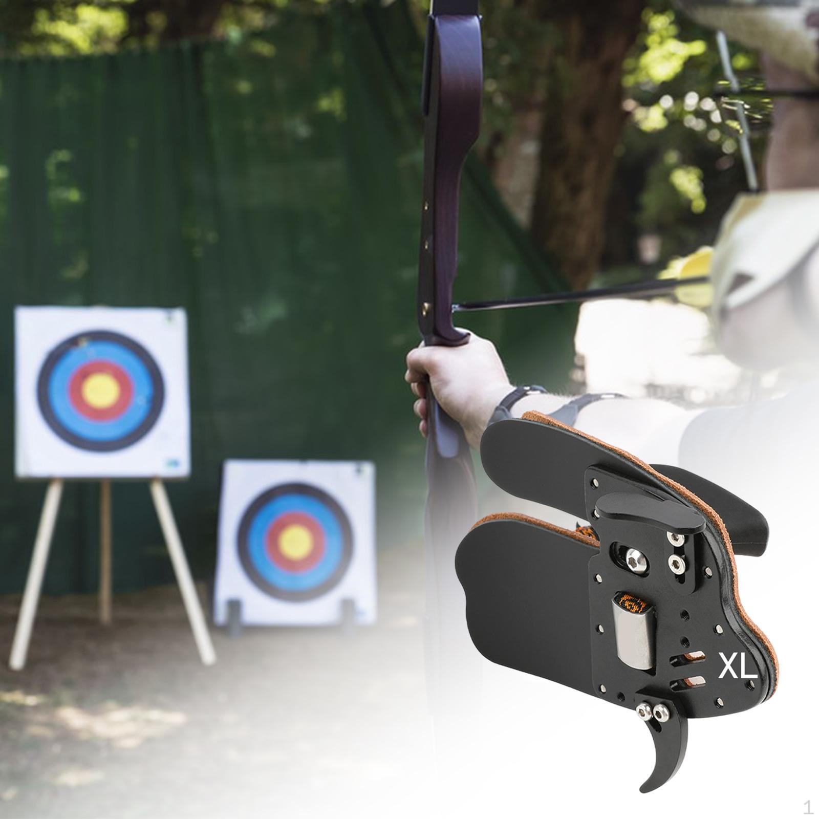 

Стрільба з лука Finger Tab Guard Шкіряний Bowstring Saver Міцний накладок для правої руки XL