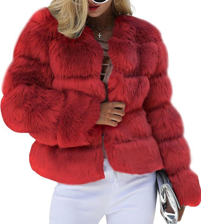 European and American manufacturers winter warm imitation fur jacket women's short fox hair splicing coat