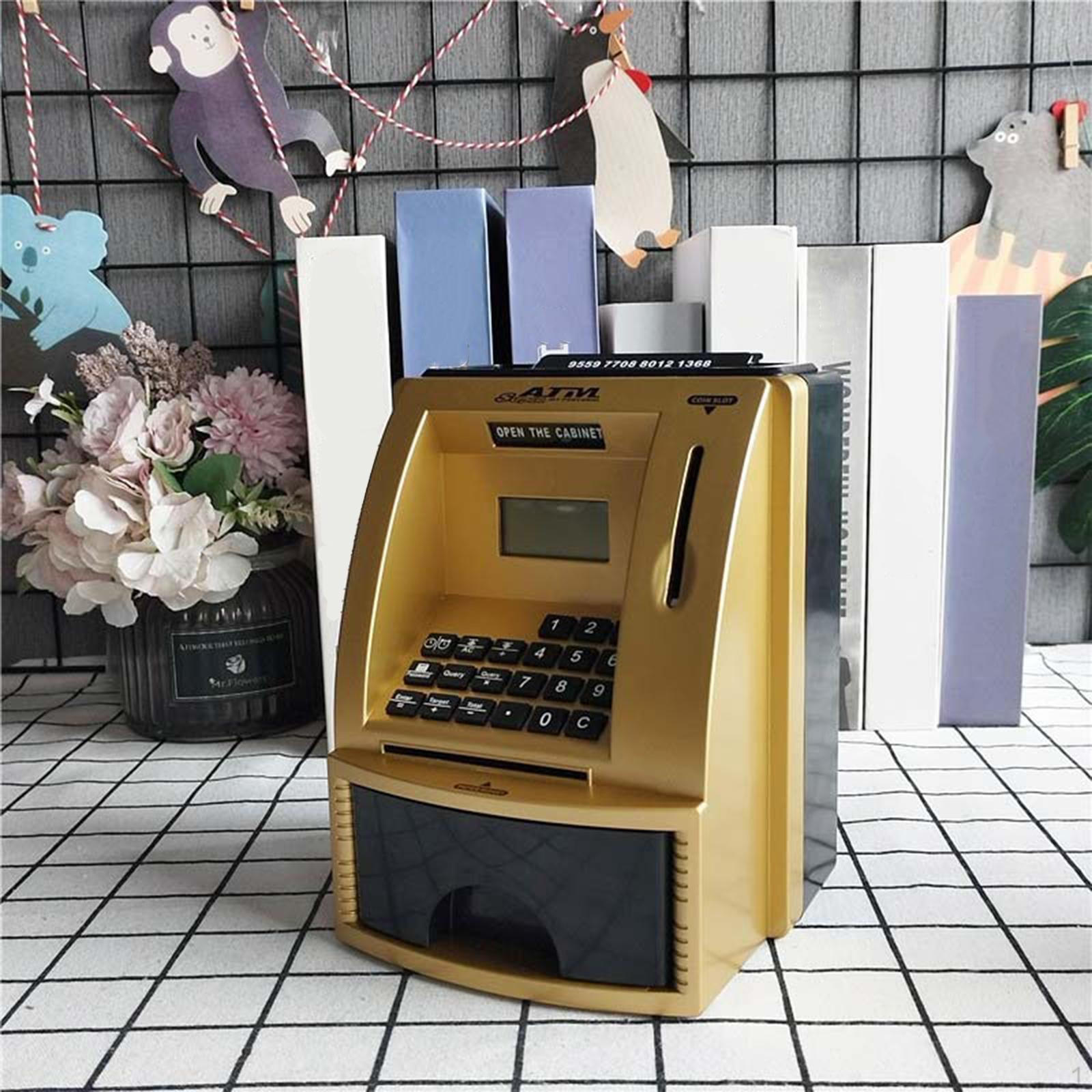 

Банкомат Копилка Развивающие Игрушки Монета Электронные Деньги для Мальчиков Девочек Gold