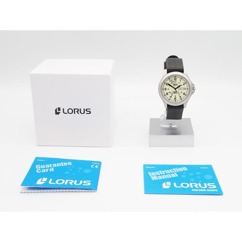 Used SEIKO LORUS Quartz Lumibrite Dark Gray Military Watch Seiko LORUS Quartz Lumibrite Dark Gray Military Watch 100m Water Resistant Watch