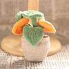 Mini Plant Doll Pendant Key Chain Small Potted Anthurium Plush Hanging Charm for Keys Backpacks