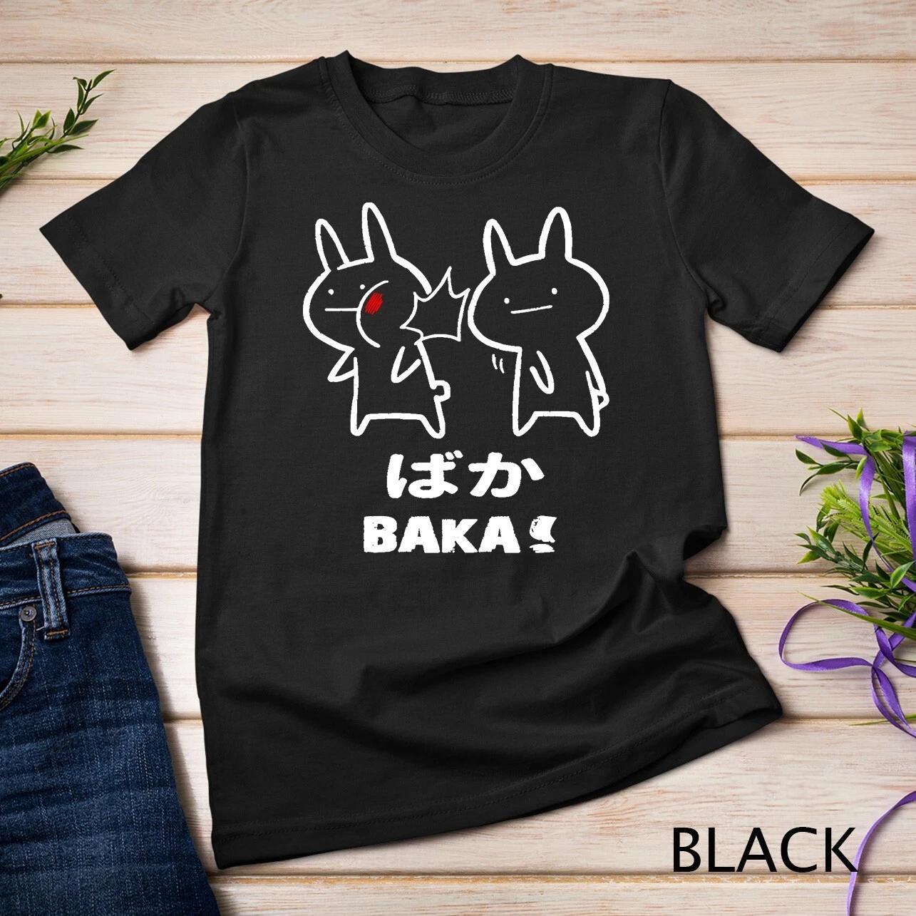 Funny Anime Japan Baka Rabbit Baka Japanese Anime Lover T-Shirt Unisex T-shirt 4XL