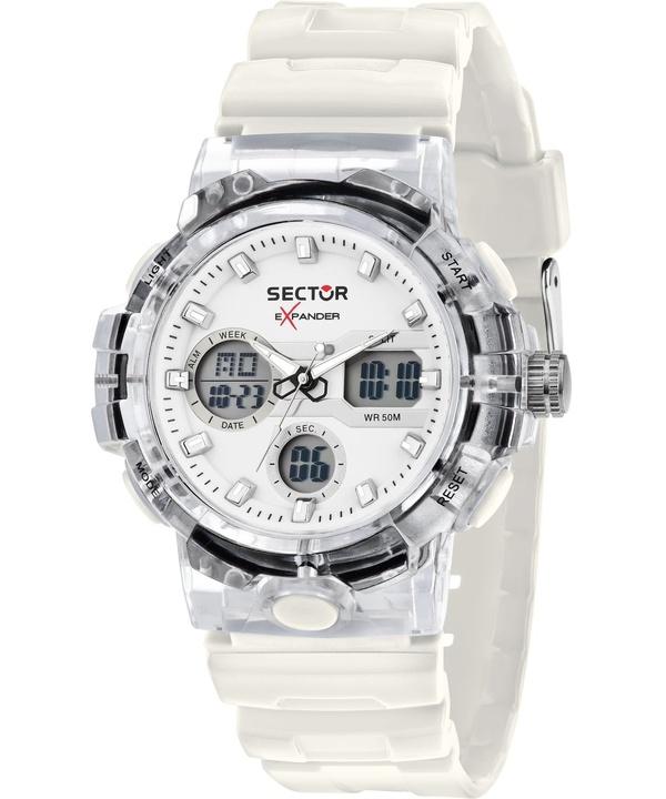 

Sector Ex-46 Silicone Strap White Dial Quartz R3251242504 Men s Watch
