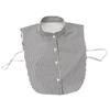 Women's Detachable False Collar Insert Elegant Striped Lapel Faux Half Shirt Blouse Collar Top for Sweater and Dresses