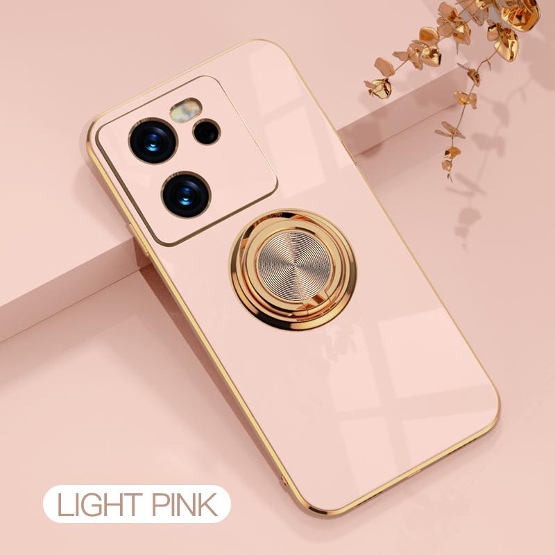 For Xiaomi 14T Plating Glossy Silicone Case For Xiaomi 14 T 13T 12T 11T 13 12 11 Lite 5G 12X 10T 10 12S 14T Pro Ring Stand Cover