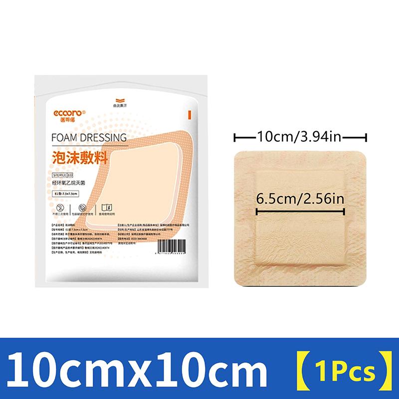 5 Sizes Foam Dressing With Border Pressure Ulcer Patch Adhesive Sterilized Waterproof Wound Dressing Bandage Bedridden Patients
