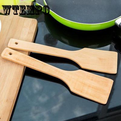Merk Wok Bamboe Houten Lepelhouder Schoppen Ingelaste kookgerei Gereedschap Keuken