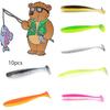 Arnova New Soft Bait For Freshwater Fishing T Tail Fish Lure With Lead Head Hook Long Distance Casting Artificial Bait