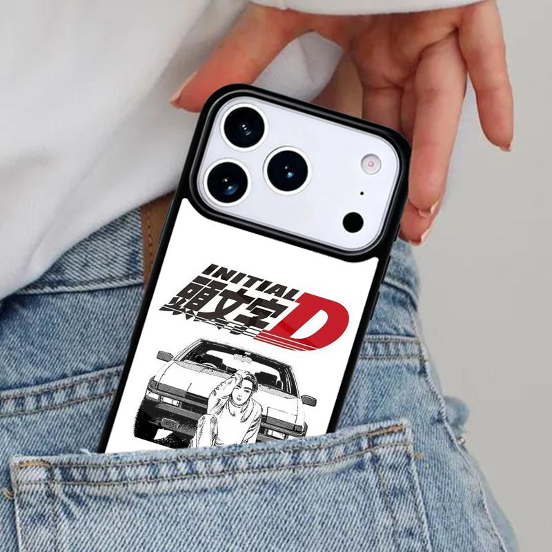 I-nitial D car Japan Phone Case for iPhone 16e 15 14 13 12 17 Pro Max Plus Air 17pro Cover Coque