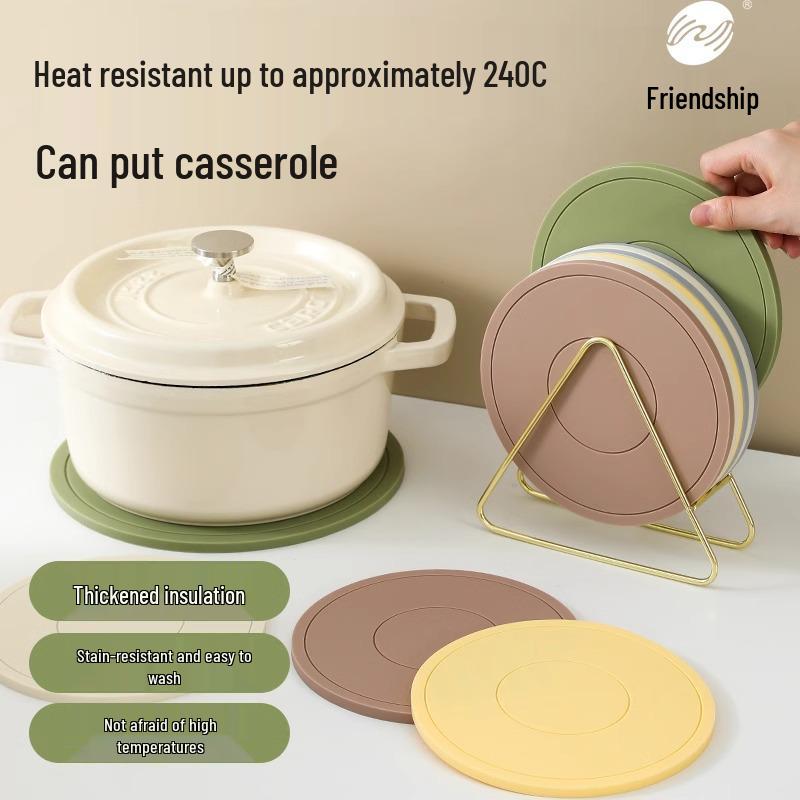 Silicone Heat-Resistant Coaster & Casserole Pad – Household Anti-Scald Dining Table Protector