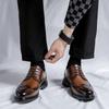 Classic Men's Genuine Leather Shoes Spliced with Business Shoes Versatile Casual Shoes Banquet Dress Shoes Luxury Wedding Shoes
