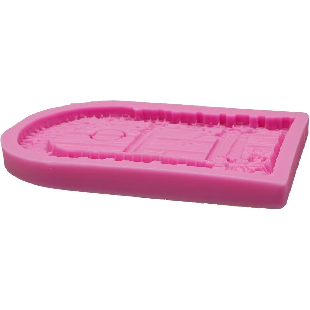 Fairy Garden Door Fondant Molds, Enchanted Vintage Treehouse Silicone Chocolate Molds, Cake Decorating Baking Molds for Pudding Jelly Cookie Candy