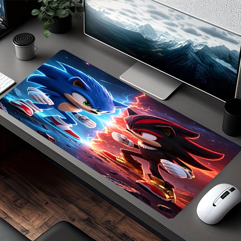 Sonic Print Mouse Pad, for Keyboard Pad Laptop PC Mat for Office Home Use, Desk Decor, Perfect Birthday Gift for Gamers
