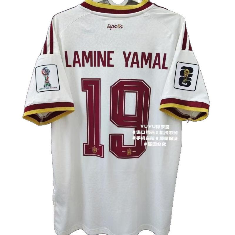 France Brazil Portugal Spain Argentina Home Number 19 Yamal Jersey Football Jersey Fan Version
