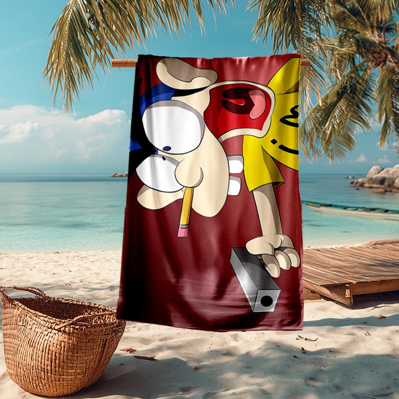 Ultra-Soft Beach Towel with Jeffy Theme,Ideal for Pool - Camping, Diving - Perfect Travel Essential, Vibrant Beach Towel.
