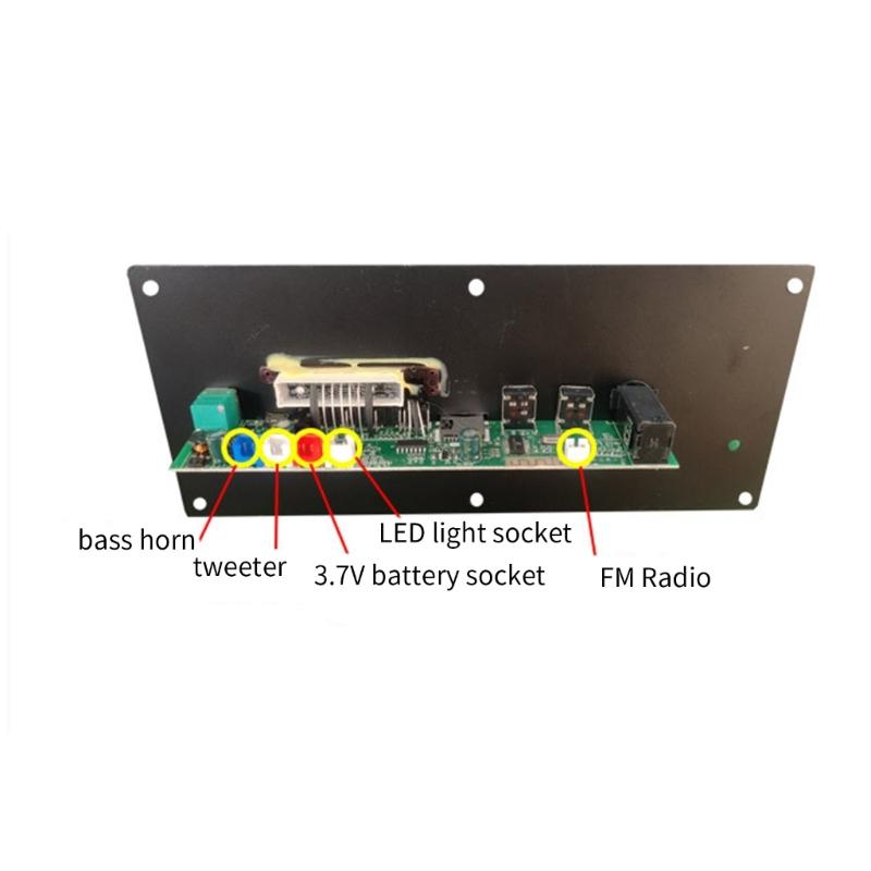 Audio Power Amplifier Board For Car, Square Dance Audio Bluetooth-compatible Speaker 3.7V-Lithium Battery Rechargeable
