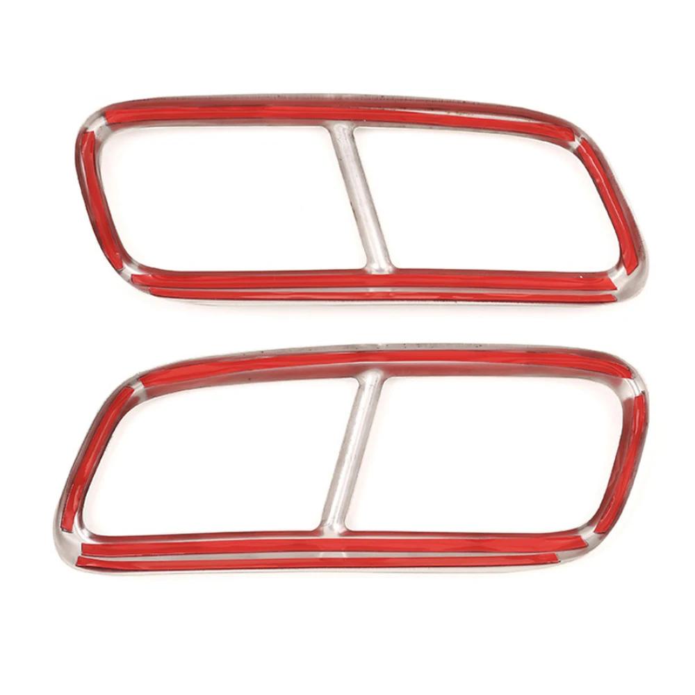 For 2016-2019 Q7 2018 4M Stainless Steel Car Rear Exhaust Tail Pipe Cover Muffler Decoration Car Exterior Accessories