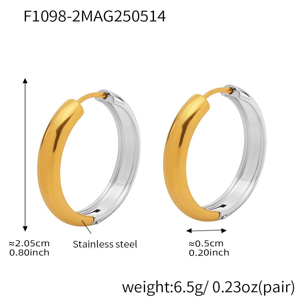 Nivora 18K Gold Plated Polished Smooth Women Hoop Earrings High Quality Stainless Steel Hypoallergenic Earring For Women Jewelry