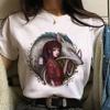 Studio Ghibli Spirited Away Hayao Miyazaki Kawaii T-skjorte med trykk for kvinner Harajuku Estetisk T-skjorte Hvite topper Anime T-skjorte for kvinner