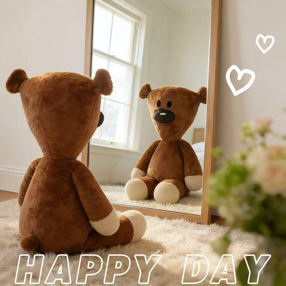 Mr.Bean Movie Teddy Bear Stuffed Plush Doll, Soft Fluffy Bean Bear Sleep Pillow for Infant Comfort Birthday Present