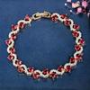 European & American Cross Inlaid Color Gem Bracelet - Luxurious Zirconia Crystal Jewelry for Women