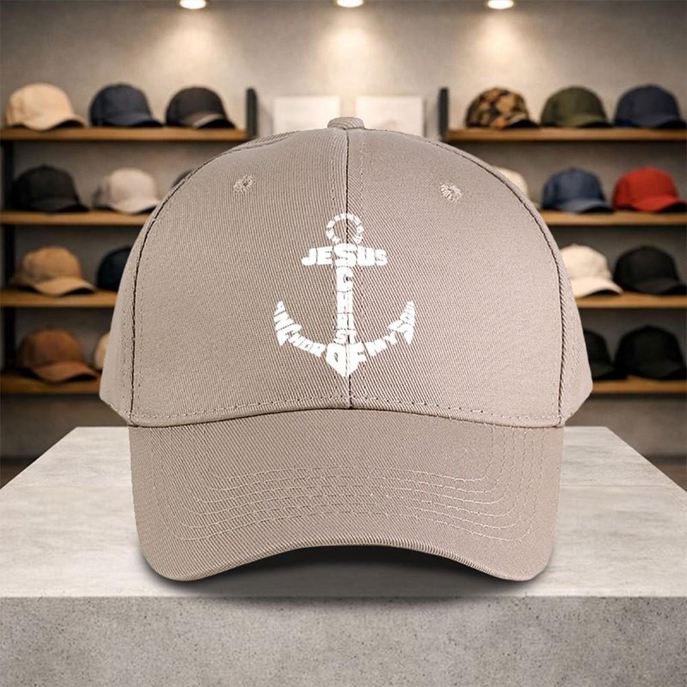 Jesus Anchor Of My Soul Christian Baseball Cap Adjustable Polyester Outdoor Sports Hat