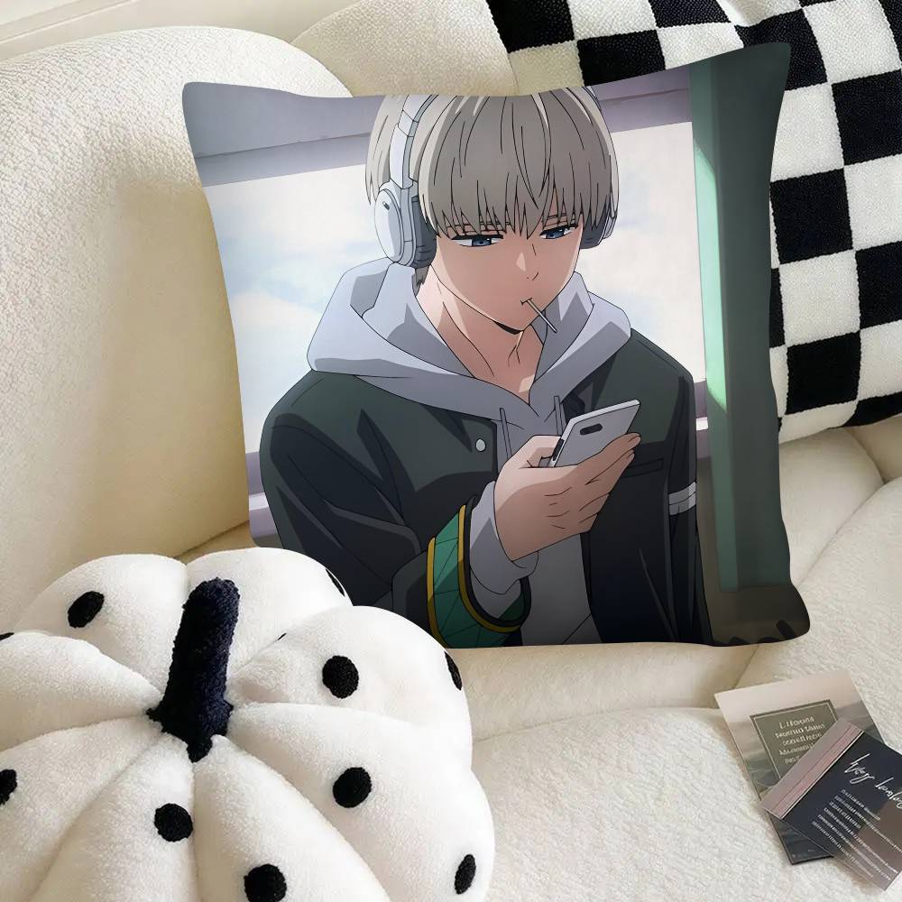 Anime Kaji Ren Windbreaker Kissenbezug Mode Quadratischer Kissenbezug Schlafzimmer Sofa Zimmer Innendekoration Freizeit