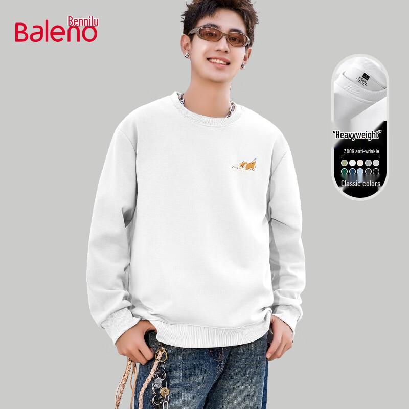 Baleno Men's & Couple's Relaxed Fit JPB Shiba Inu Print Knit Sweatshirt