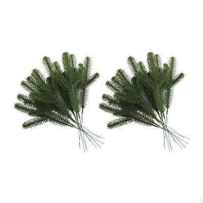 24 Pieces of Artificial Fir Branches for Decoration And Crafts