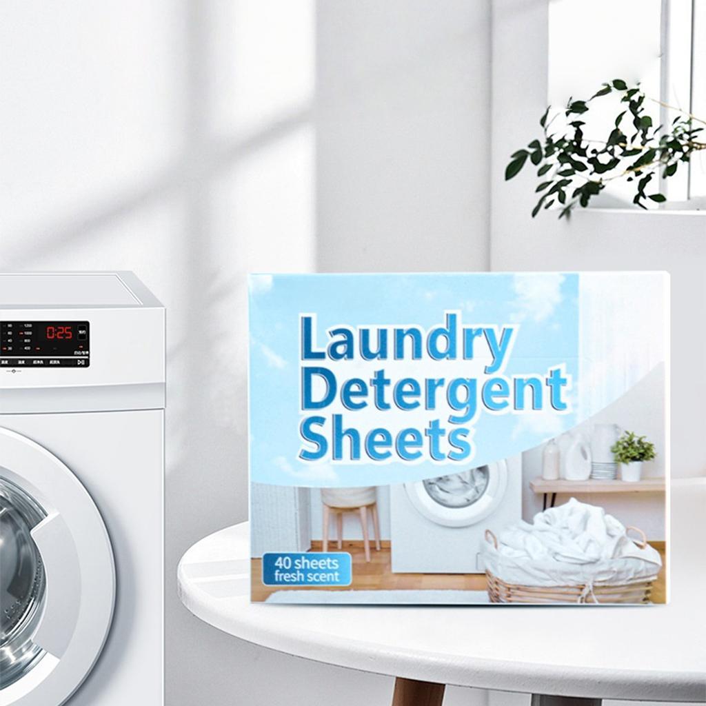 Laundry Detergent Sheets Powerful Stain Remover Safe Friendly Water Soluble Travel Friendly For Various Washing Machine