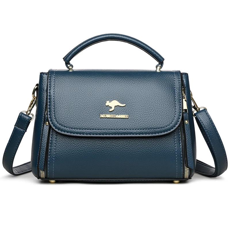 Women's Soft Leather Top-Handle Bags Luxury Design Shoulder Messenger Bags High Quality Handbags and Purses Commuting Sac a Main