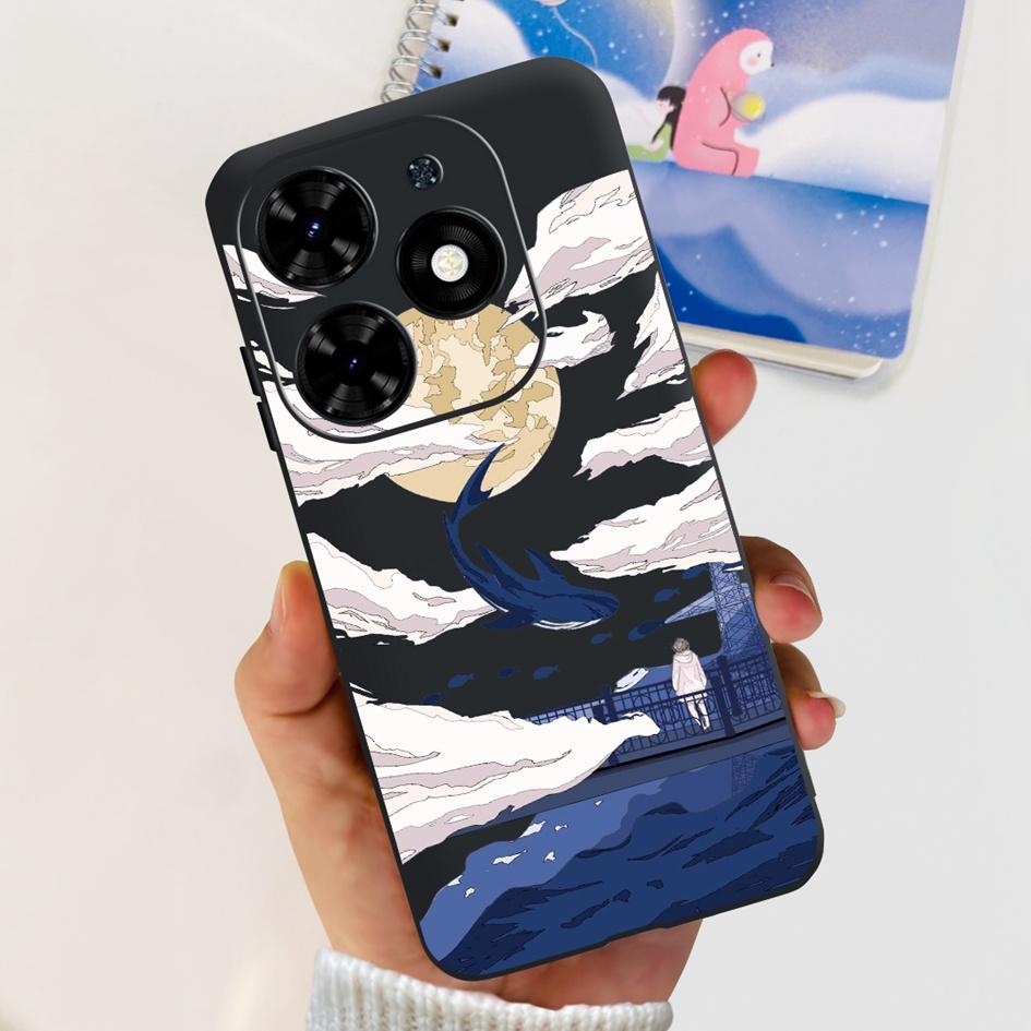 For Tecno Spark 20C Case Spark 20 Pro Cover Popular Flower Butterfly Clear Silicone Phone Cases For Tecno Spark 20 Spark20 Funda