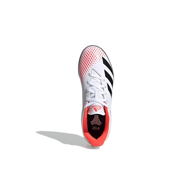 adidas PREDATOR Abrasion Resistant Low Top Kids' Soccer Shoes White Red Black Teenagers EG0933