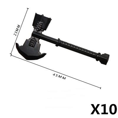 Mittelalterliche Militärzubehör Bausteine Ritter Figuren Waffe Schild Rüstung Helm Speer Bogen Armbrust Axt Hammer Spielzeug K026