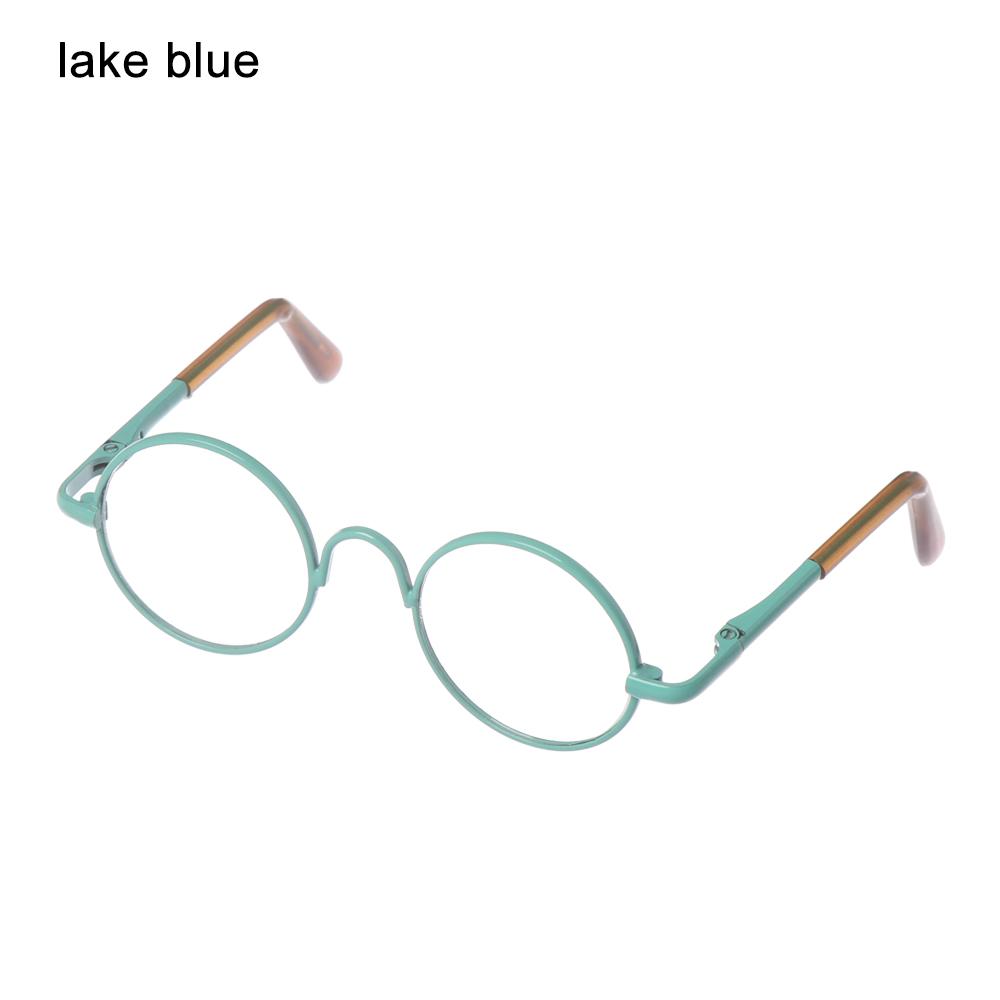 Retro Round Plush Doll Glasses Metal Frame Miniature Colorful Doll Eyeglasses‘For Doll Clothes Dressing Accessories Toy Props озеро синий