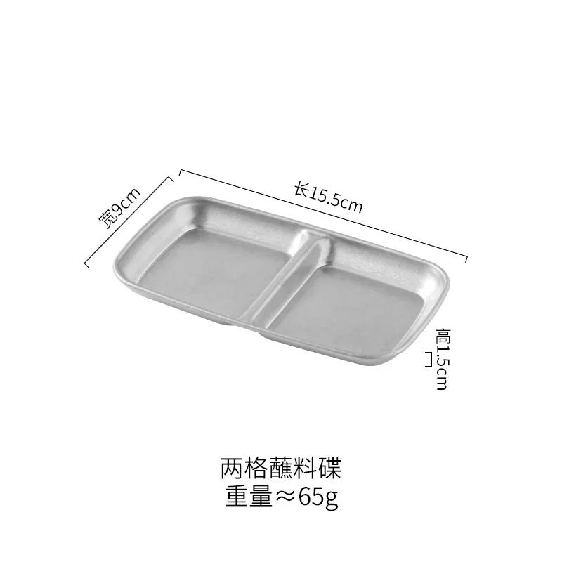 Vintage Stainless Steel Industrial Style Tableware Outdoor Camping Barbecue Metal Bowl Condiment Dish Restaurant Snack Dishes