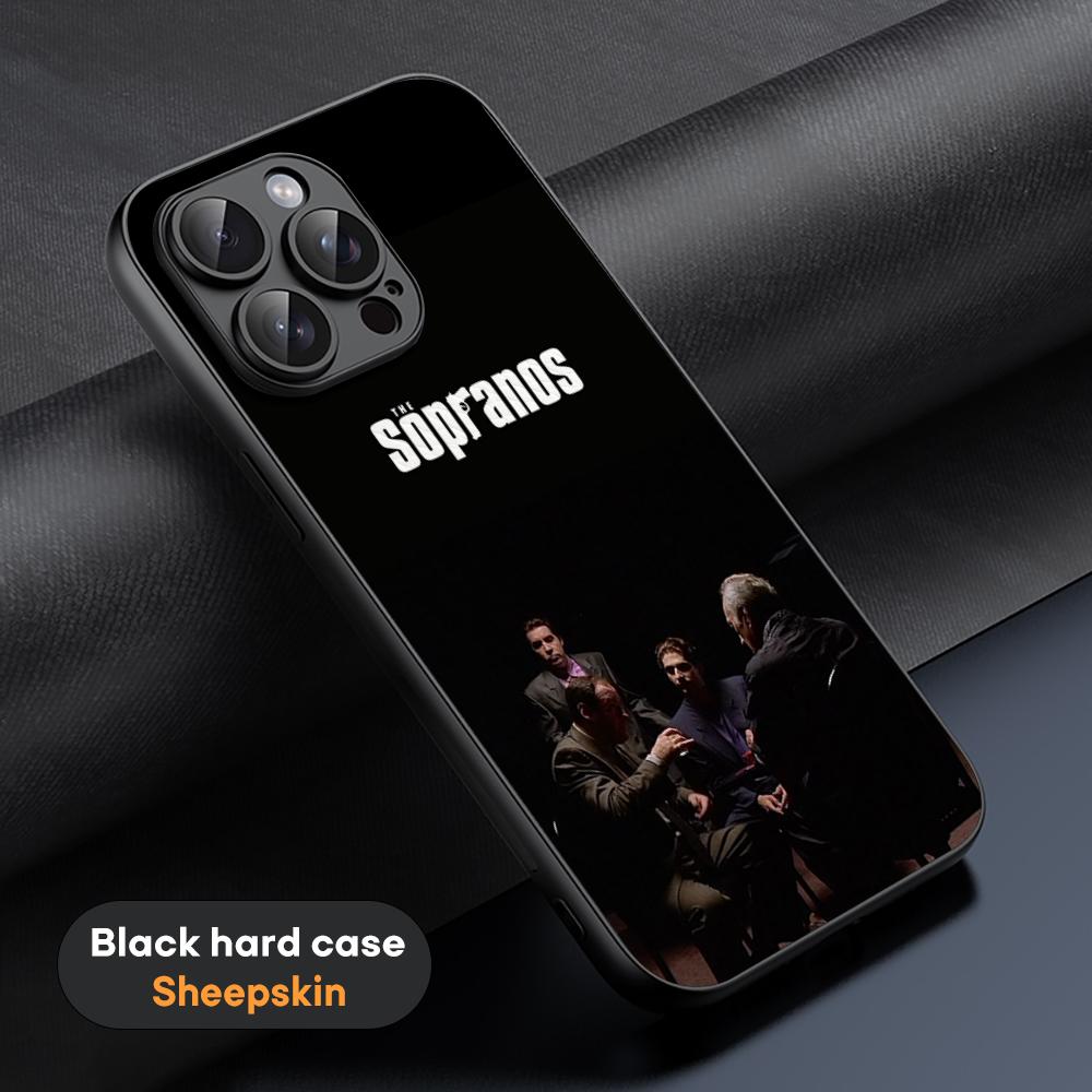 The Sopranos  Classic Movie Poster Phone Case For iPhone 16 15 14 13 12 11 Plus Pro Max Limited Black Hard Case Sheepskin