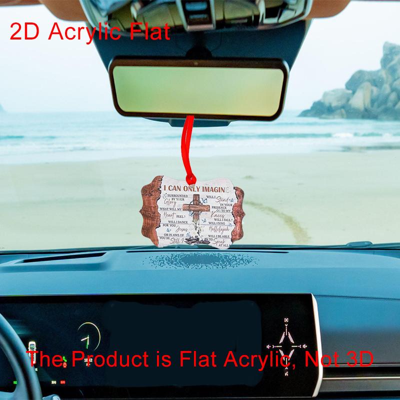 1 Unit 2D Flat Hanging Ornament, Household Decor Celebration Decor Rearview Mirror Vehicle Hanging Holiday Ornament