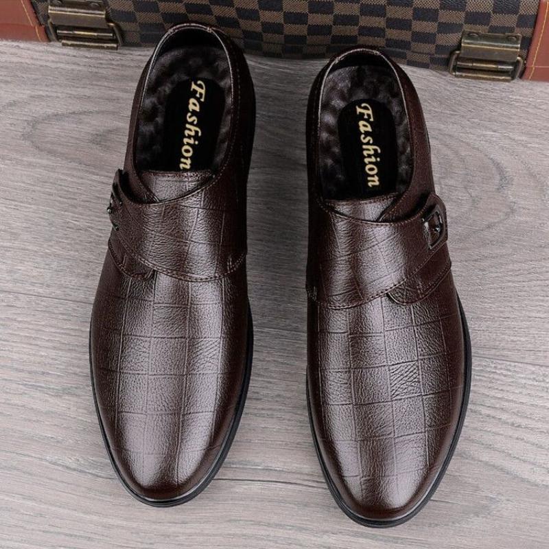 Fashion Business Round Toe Leather Shoes for Men Comfortable Classic Luxury Original Low Price Designer Cowhide Common Man Casual Shoe
