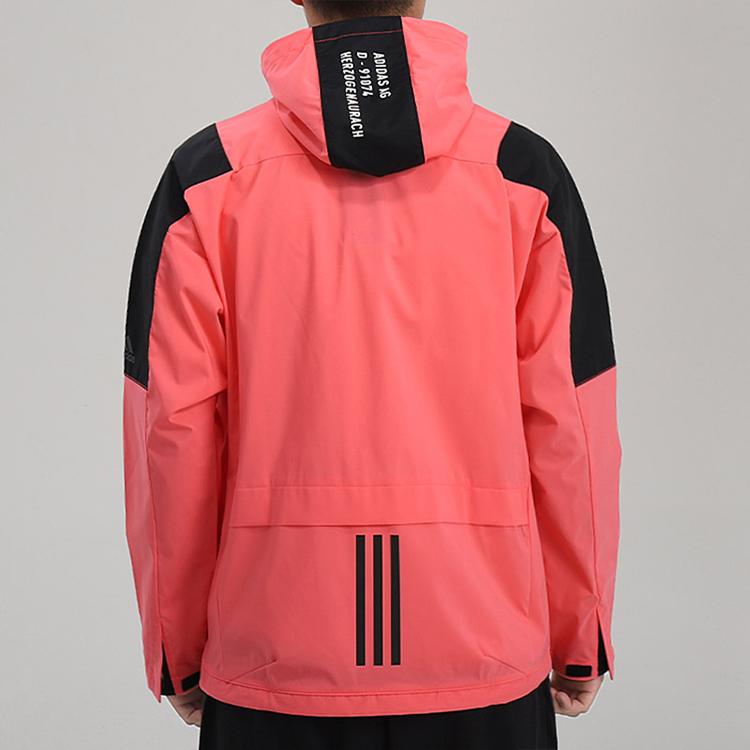 Adidas Jackets Men's Pink Hooded Moderate Workwear FU6571