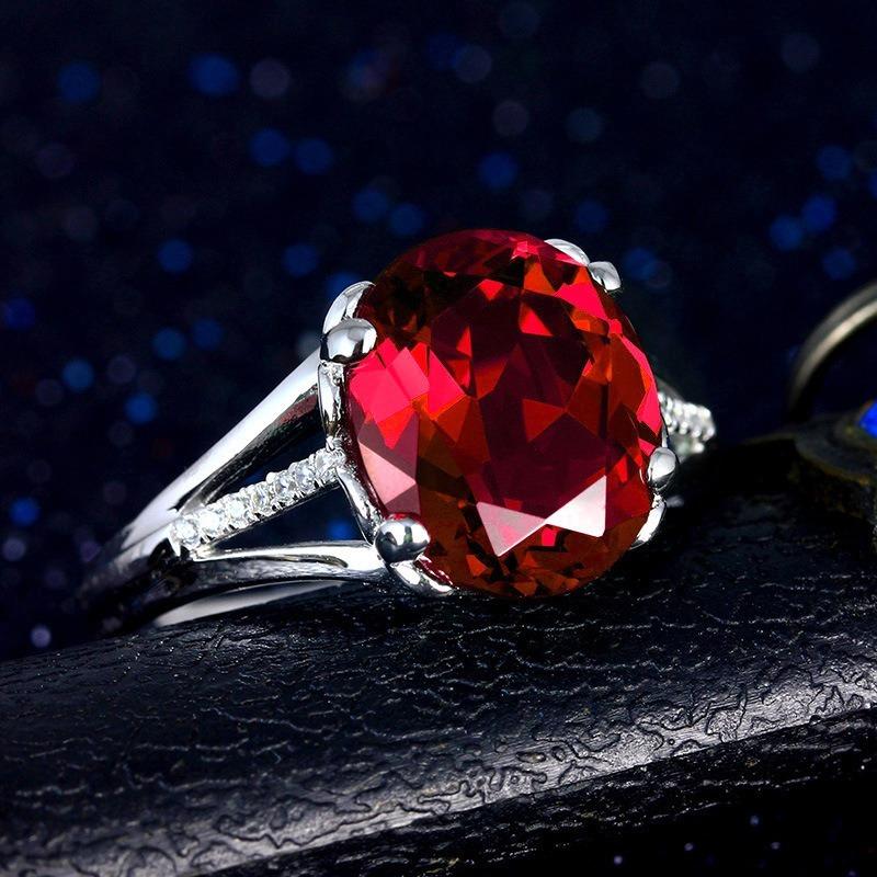 

SACE GEMS классическое кольцо из медного сплава с цирконом женские ювелирные изделия свадебный подарок для вечеринки OPEN красный