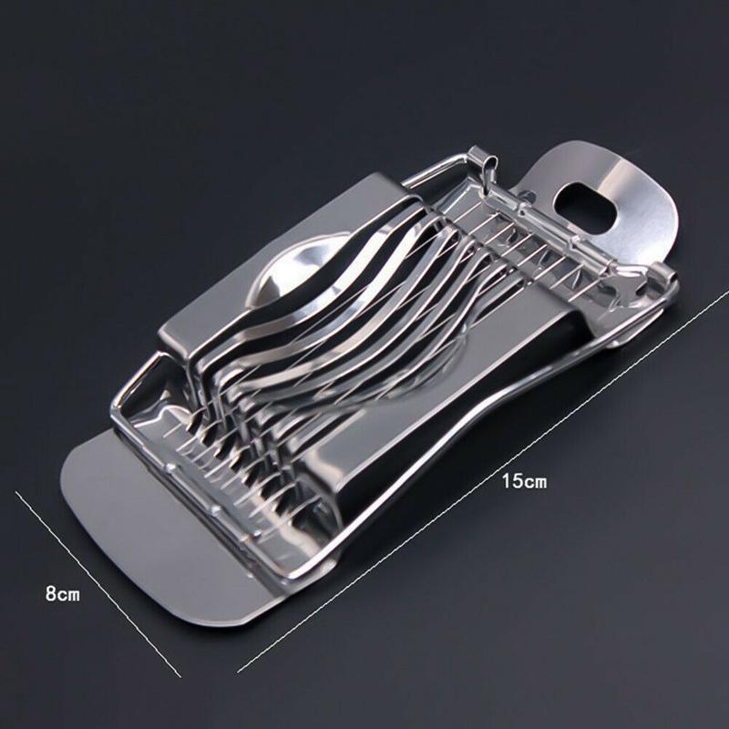 Egg Cutter Stainless Steel Egg Divider Mozzarella Divider Chopper Useful Silver Eco-Friendly Kitchen Egg Tools