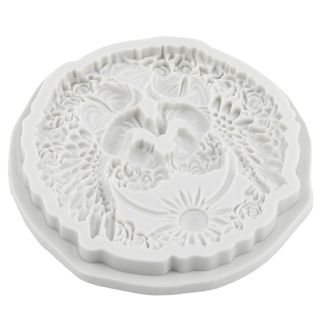 Silikonowe formy do ramek na zdjęcia Cameo, forma do fondantu aniołka, narzędzia do dekorowania ciast, topper na babeczki, forma do cukierków, czekolady, gumy cukrowej