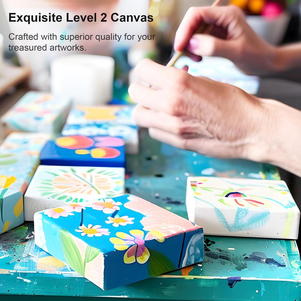 AUREUO Gallery Wrap Canvas 15X15CM 4 Pieces Medium Grain Cotton Deep Edge Art Painting Creation Modern Oil Painting Fine Art Decoration for Oil