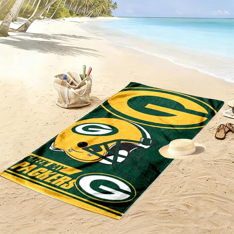 Green Bay Packers Beach Towel Beach Towel Microfiber Beach Towel, Lightweight and Quick-Dry, for Summer Travel, Swimming Pool Fan Birthday Gift