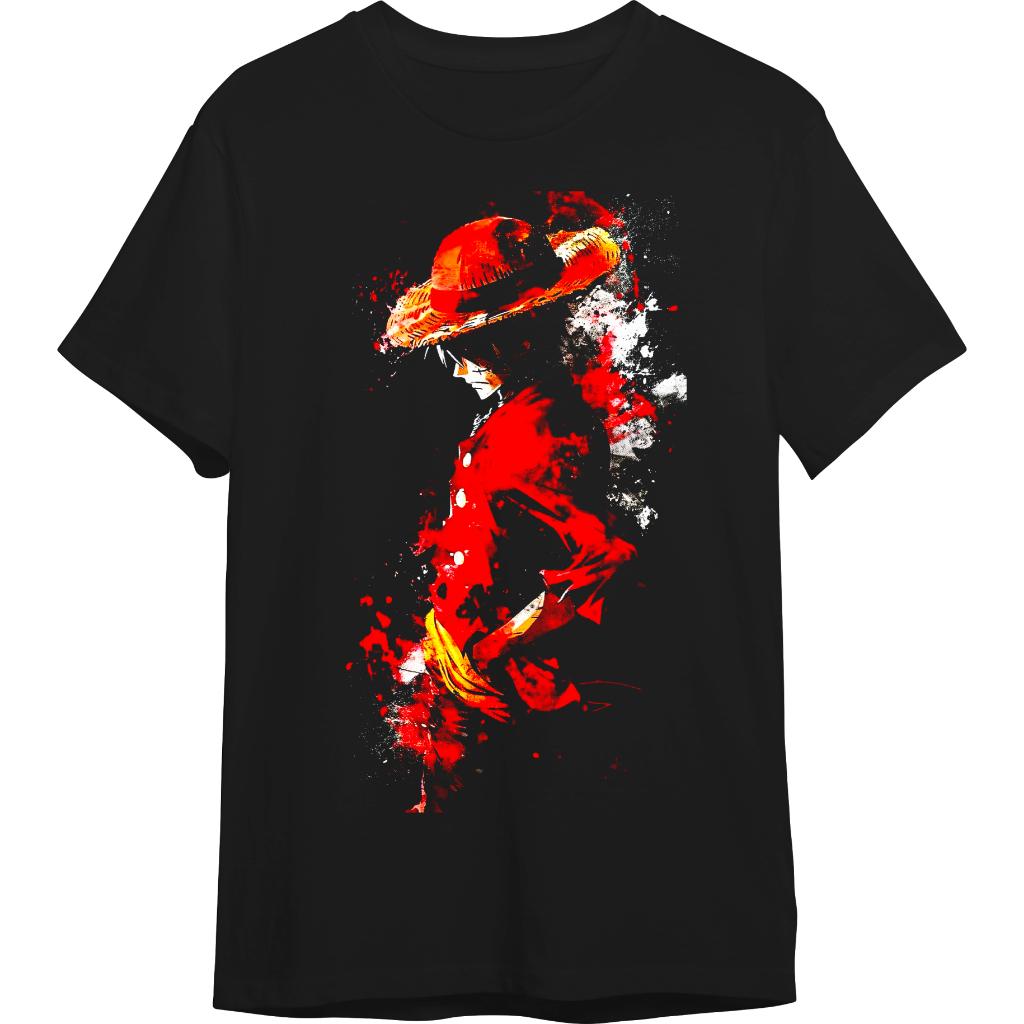 

Анимация ONE PIECE Луффи Анимационная футболка Хлопковая Свободная футболка 2025 Лето Новая Ретро Мода Мужская и Женская Уличная Одежда 4XL