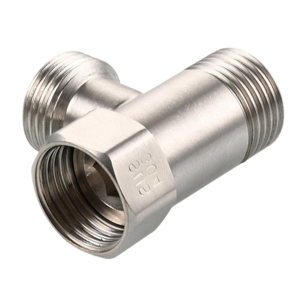 Stainless Steel 3 Way Water Splitter Connector Male Female Threads For Garden Irrigation System