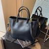 Premium sense large-capacity bag women's new simple contrasting color tote bag fashionable trendy versatile shoulder bag