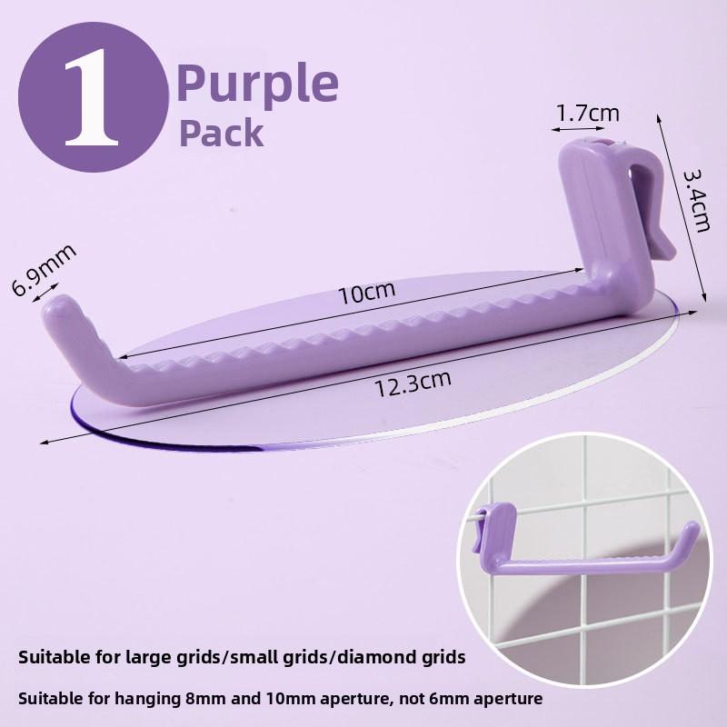 1 STÜCK Gitter Kunststoff Nagelfreier Haken Drahtgitter Regal Wand Ausstellhaken Kindergarten Aufbewahrungshaken Stanzfrei