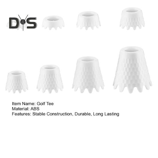 8Pcs Unbreakable Golf Tees Stable Structure Wear Resistant Unique Ripple Design Outdoor Indoor Golf Simulator Tees for Training